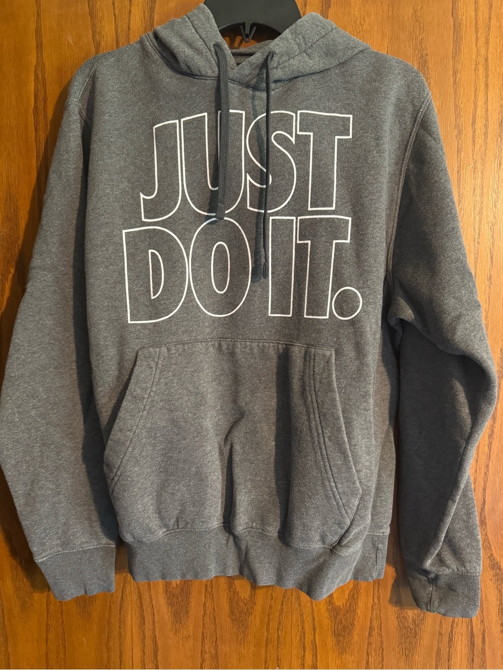 Nike Men's Dark Gray 'JUST DO IT.' Zip-Up Hoodie